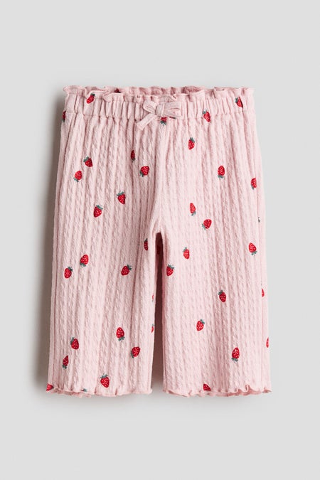 Textured jersey trousers
