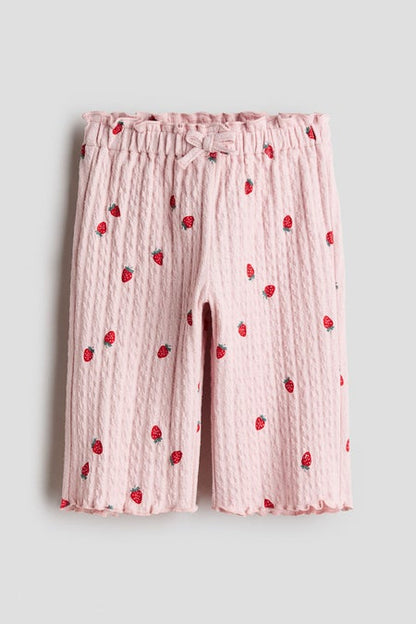Textured jersey trousers