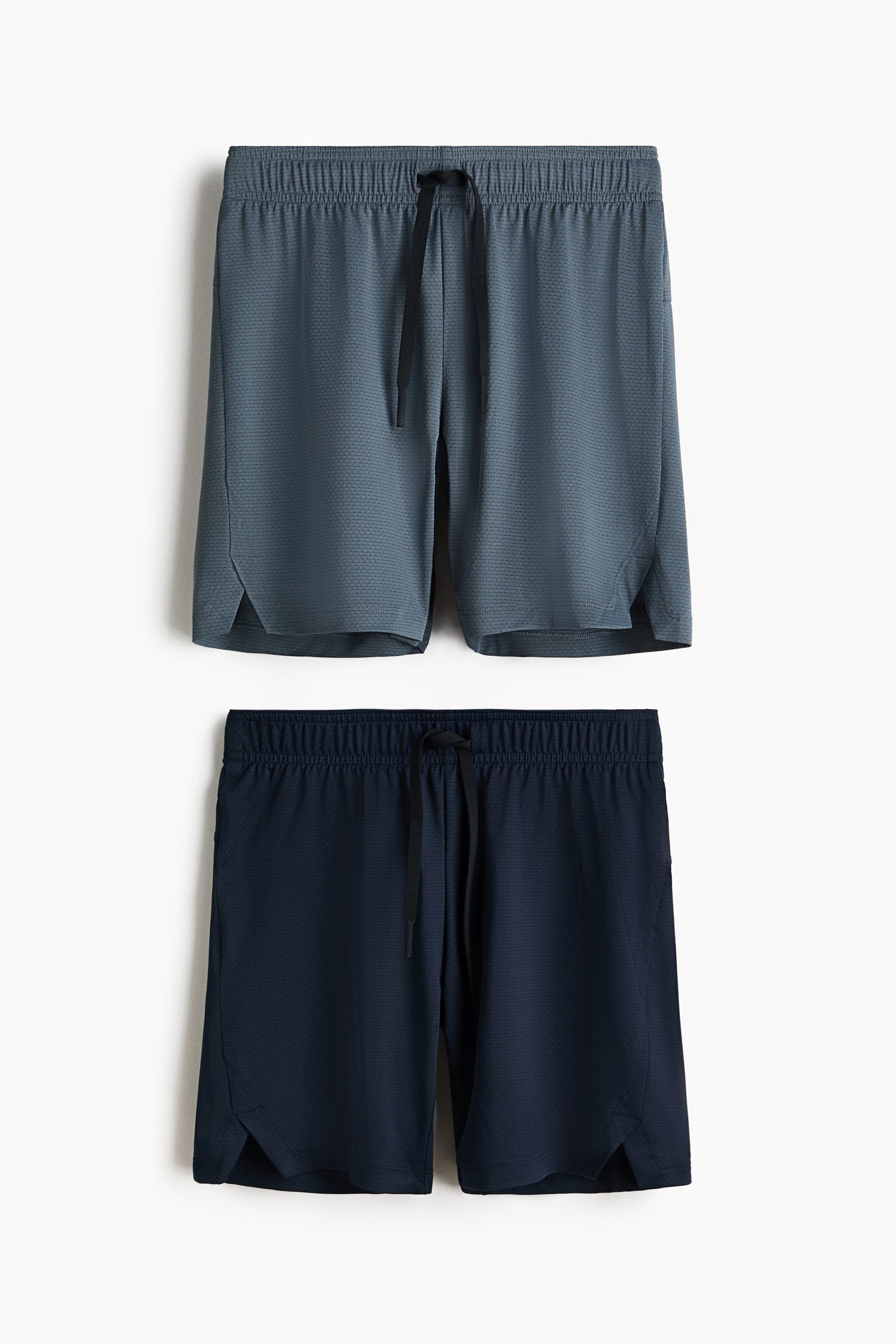 2-pack sports shorts with DryMove™ - Dark Grey Navy Blue / 10-12 Years