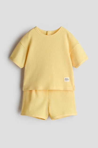 2-piece waffled cotton set