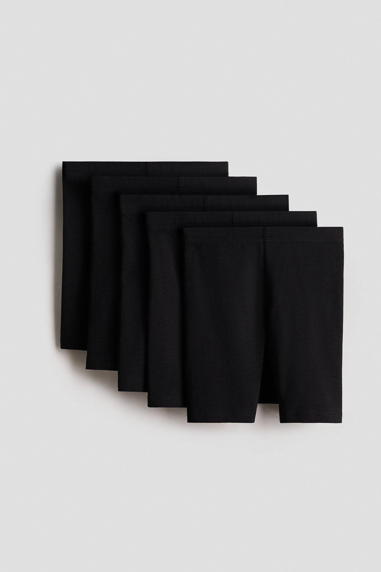 5-pack cotton cycling shorts - Black 0 / 1.5-2 Years