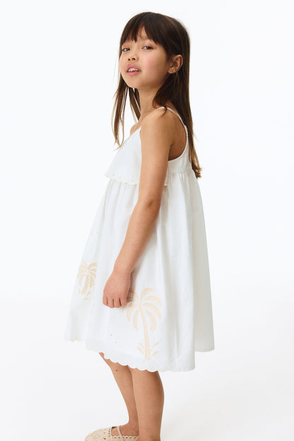 Embroidered strappy dress