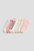 7-pack trainer socks - Light Pink Leopard Print / 31-33
