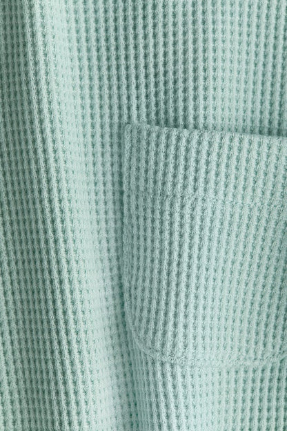 Waffled cotton romper suit