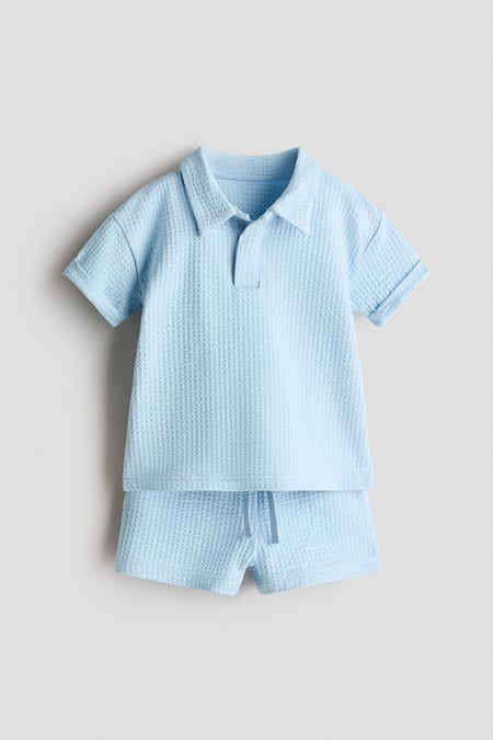 2-piece waffled cotton set