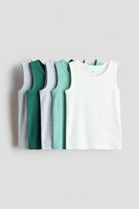 5-pack cotton vest tops