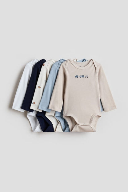 5-pack long-sleeved bodysuits