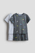 2-pack printed cotton pyjamas - Grey Dinosaurs / 4-6 Years