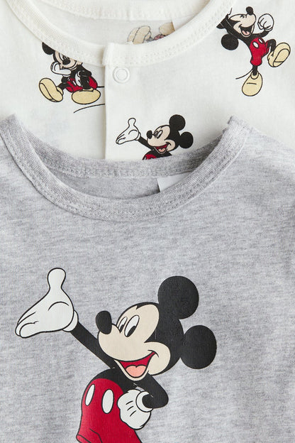 2-pack printed cotton sleepsuits Image 2 of 2
