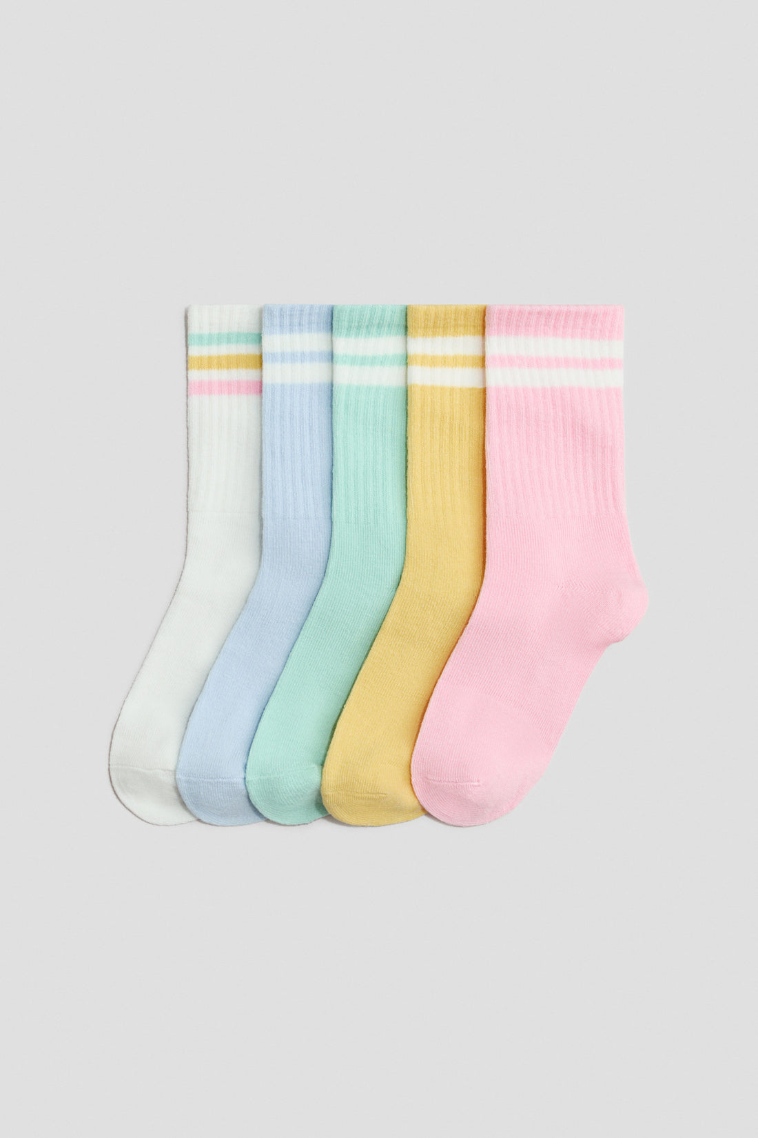 5-pack socks - Pink Mint Green / 22-24