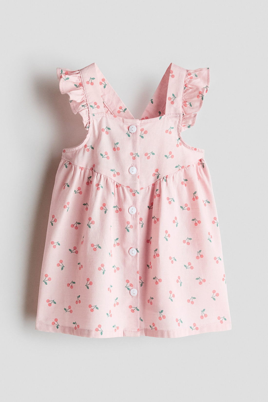 Flounce-trimmed cotton dress - 1.5-2Y