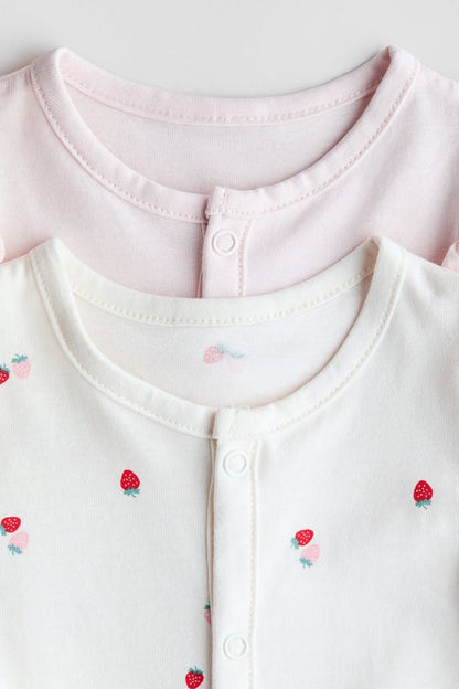 2-pack cotton sleepsuits