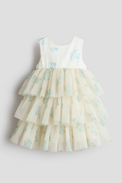 Tiered tulle-skirt dress