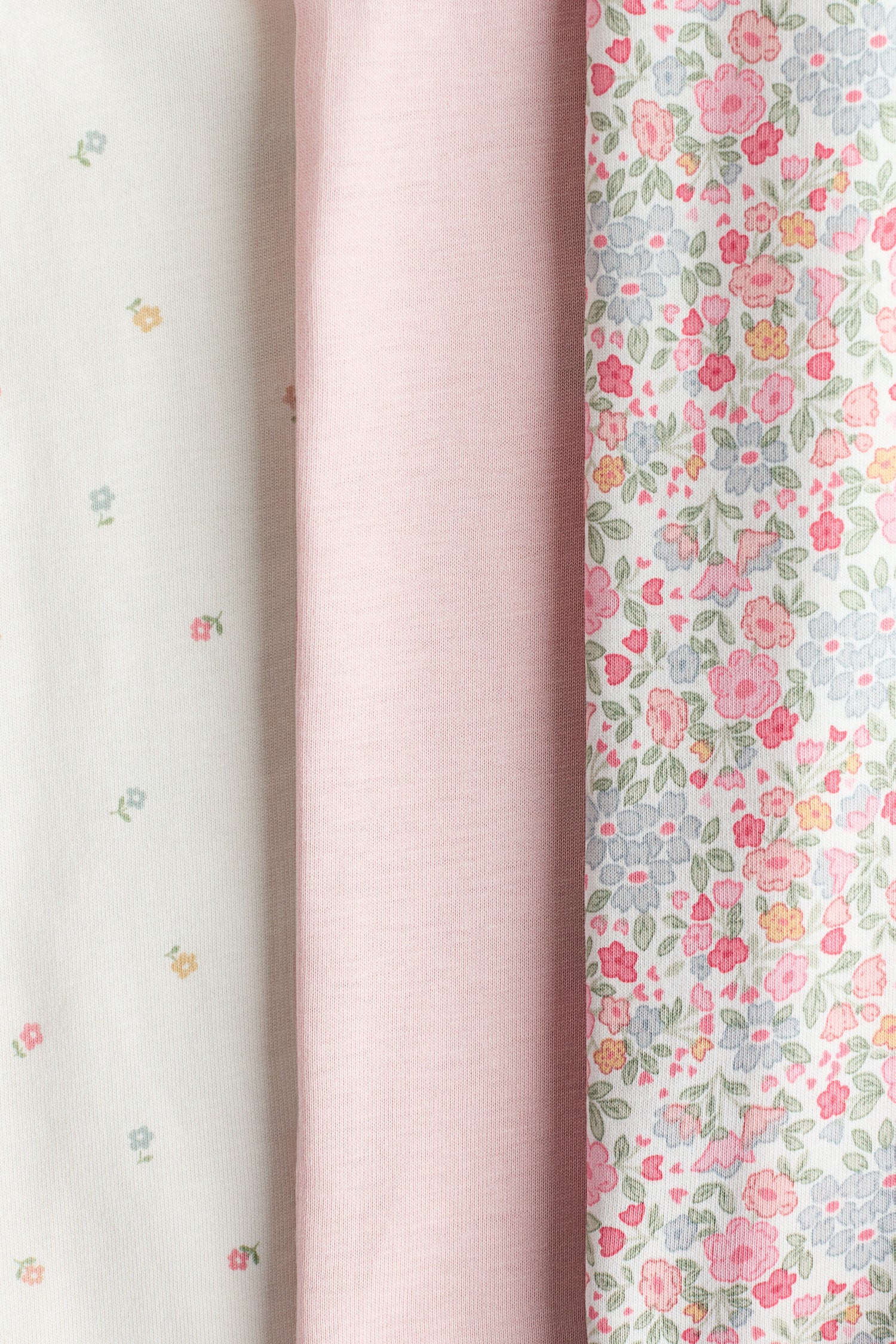 3-pack short cotton sleepsuits