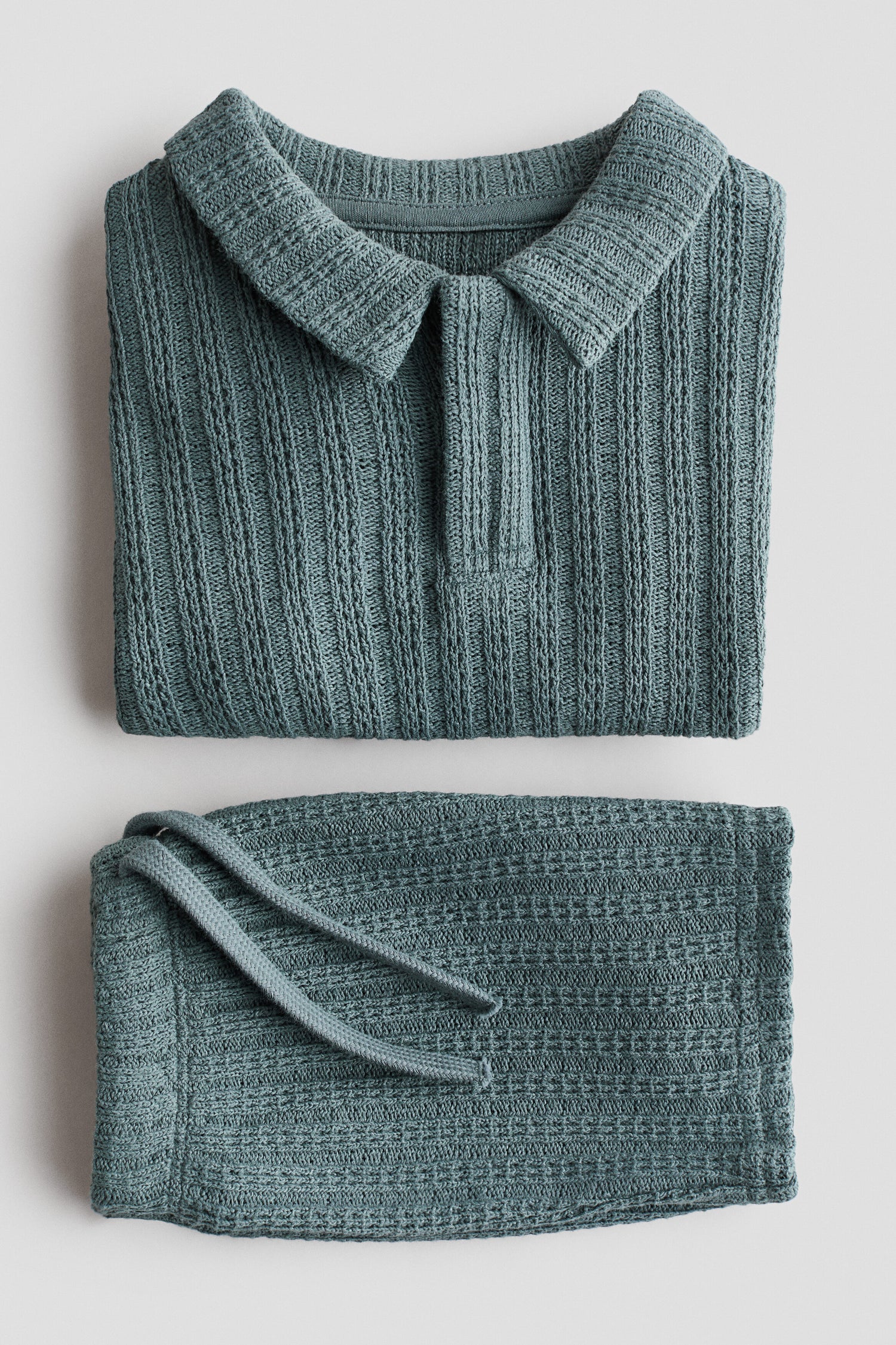 2-piece pointelle-knit set