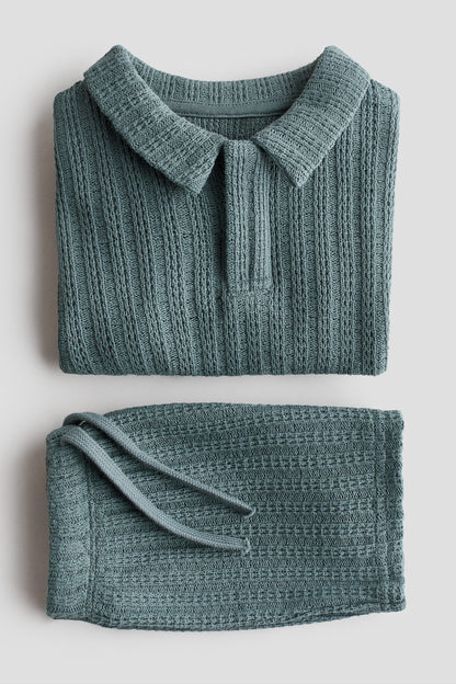 2-piece pointelle-knit set
