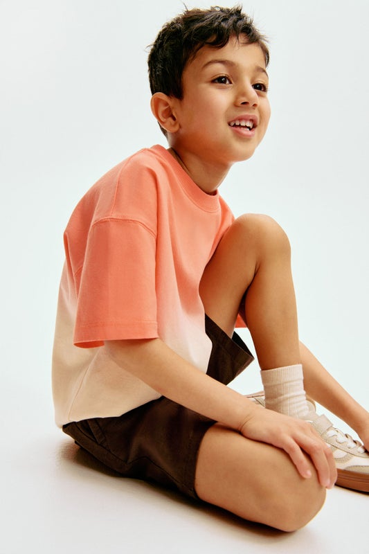 Linen-blend drawstring shorts