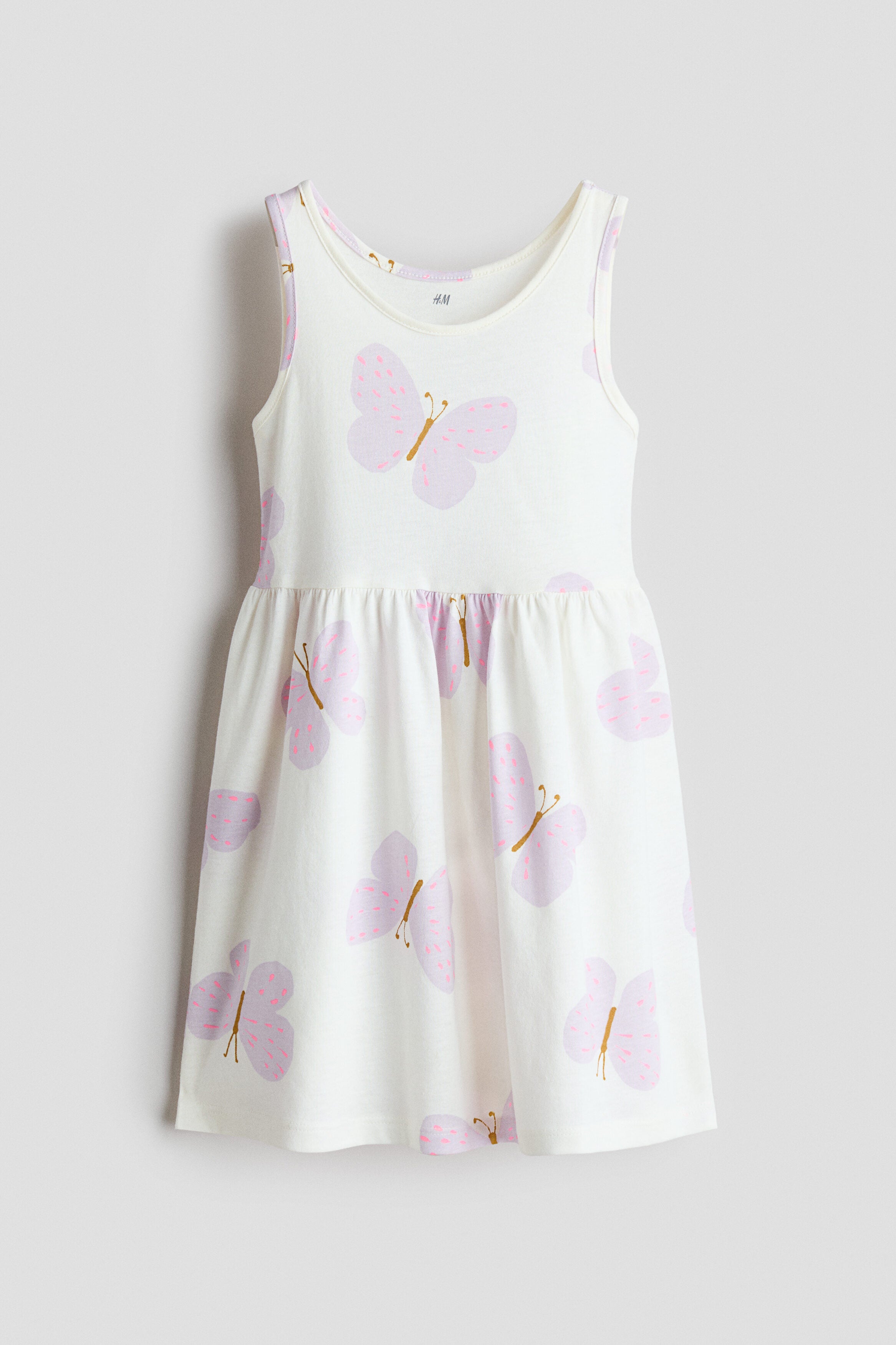 Patterned cotton dress - White Butterflies 4 / 1.5-2 Years