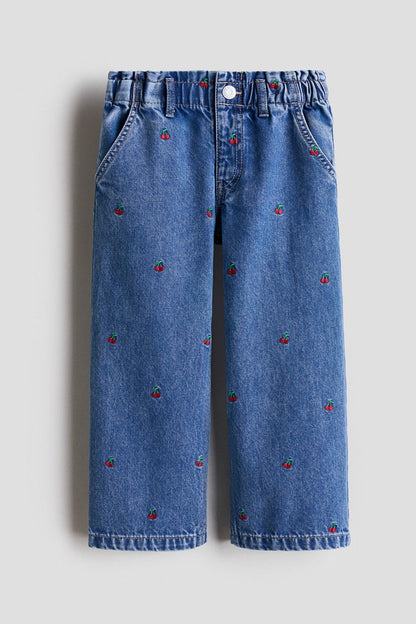 Wide Leg Paper bag jeans Image 1 of 4