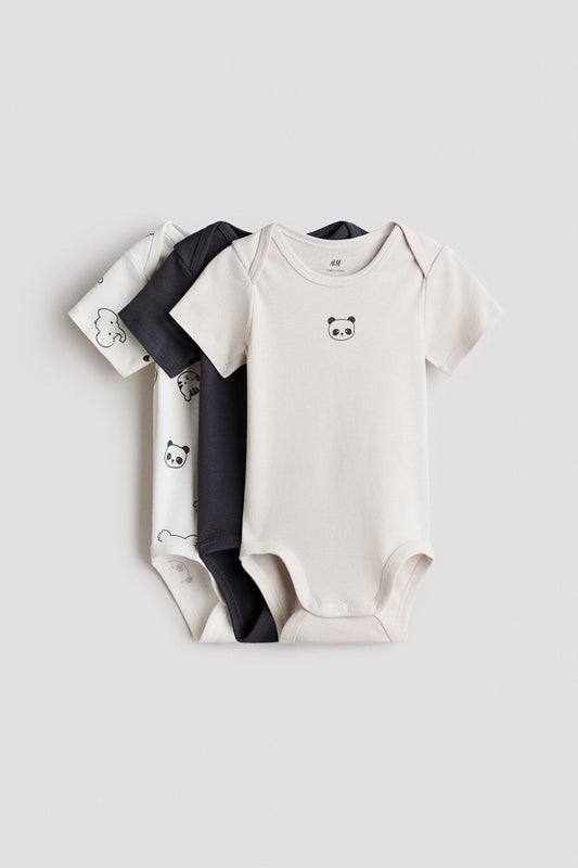 3-pack cotton envelope-neck bodysuits