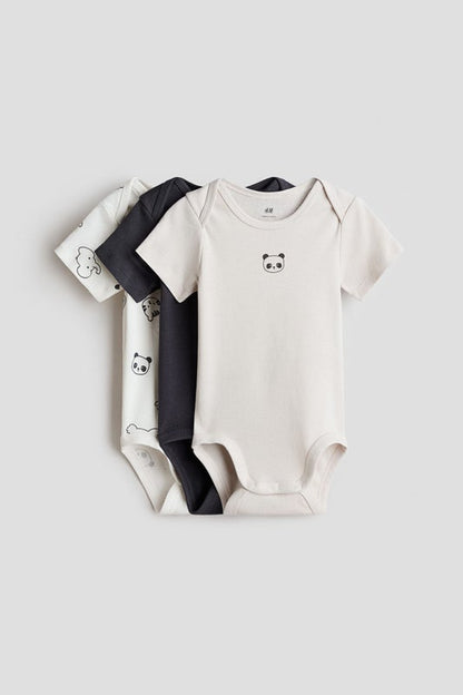 3-pack cotton envelope-neck bodysuits