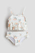 Flounced bikini - White Peaches / 2-4 Years