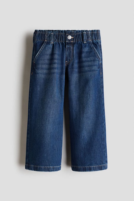 Wide leg paper bag jeans