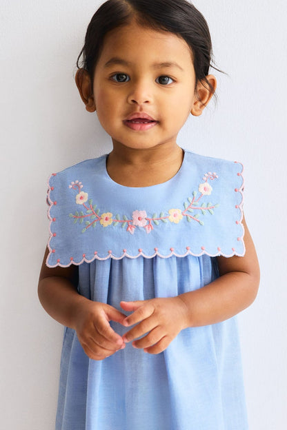 Embroidered cotton dress Image 2 of 7