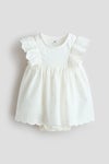 Frill-trimmed bodysuit dress
