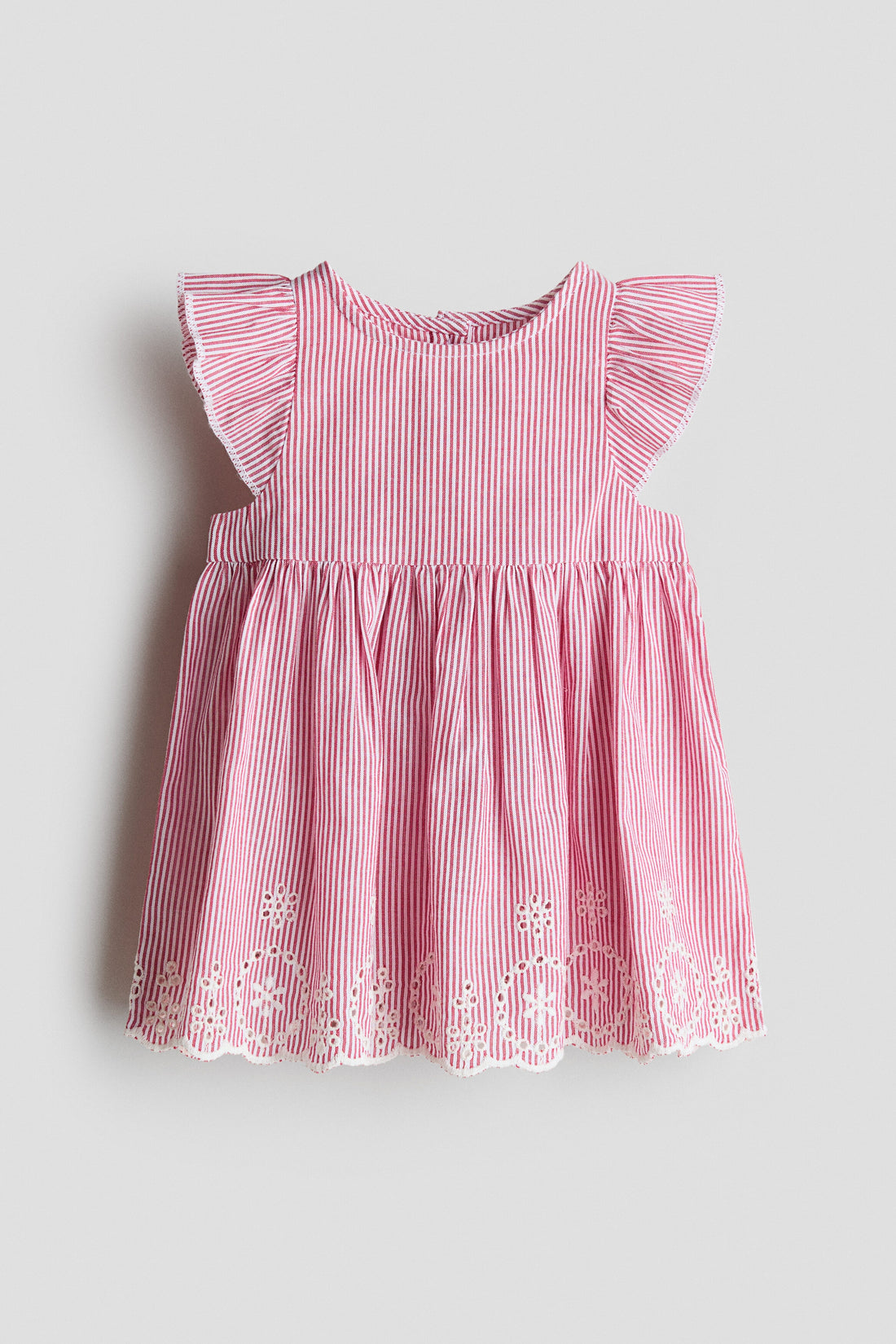 Flutter-sleeved cotton dress - 6M