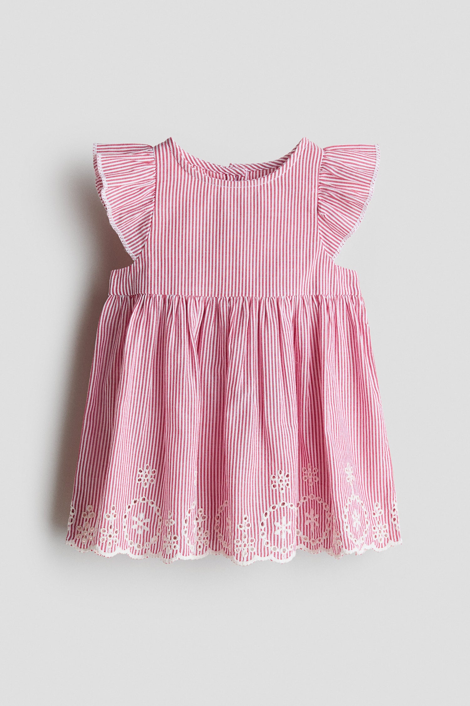 Flutter-sleeved cotton dress - 6M