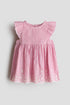 Flutter-sleeved cotton dress - 6M