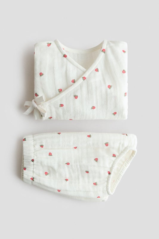 2-piece wrapover muslin set