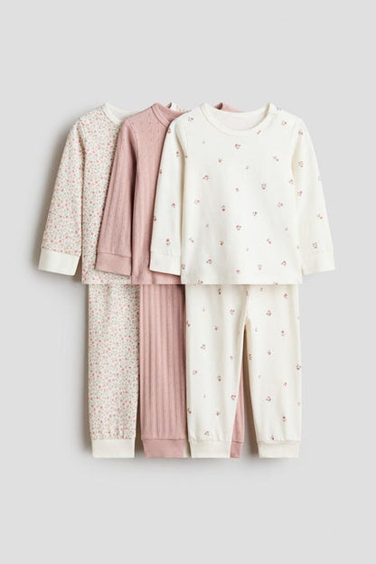 3-pack cotton pyjamas