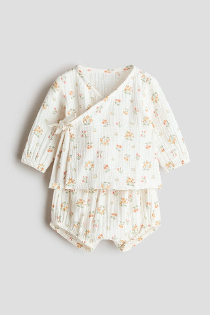 2-piece wrapover muslin set