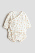 2-piece wrapover muslin set - 2M