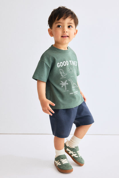 Linen-blend shorts