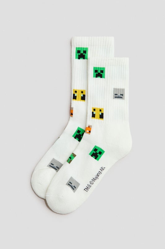 5-pack intarsia motif socks