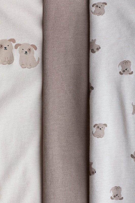 3-pack zip-up sleepsuits