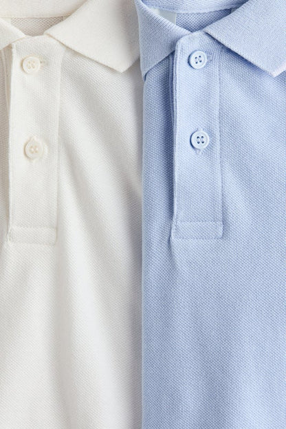 2-pack cotton piqué polo shirts