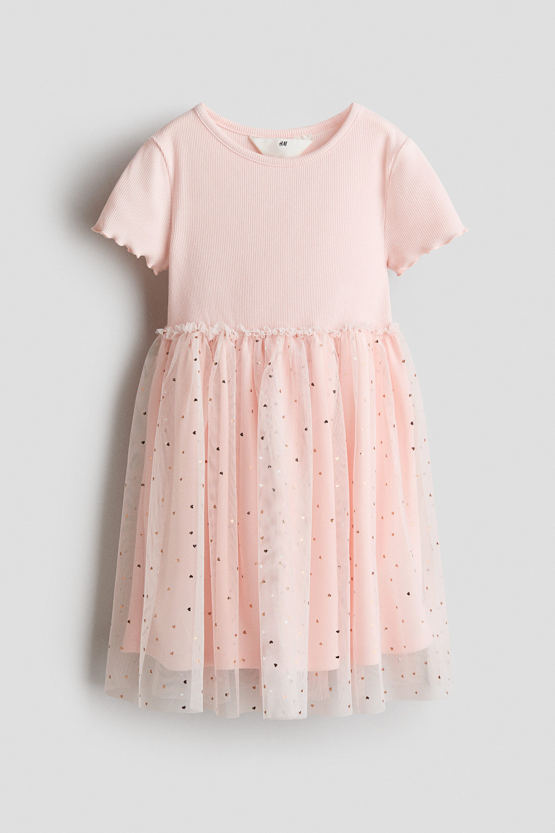 Tulle skirt dress - Light Pink Hearts 0 / 1.5-2 Years