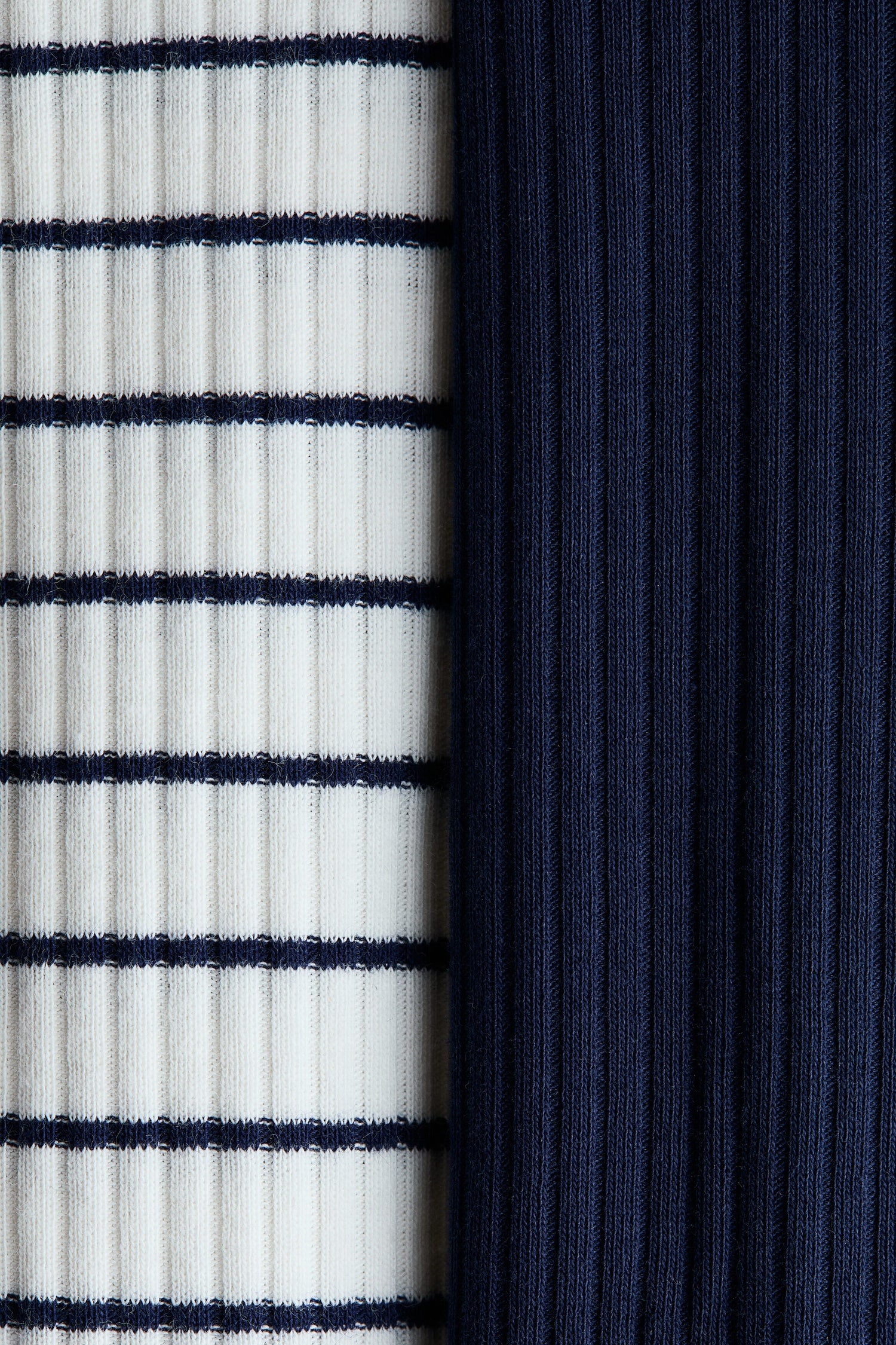 White Navy Blue Striped