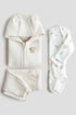 3-piece cotton set - Light Beige Animals 0 / 0-1 Months