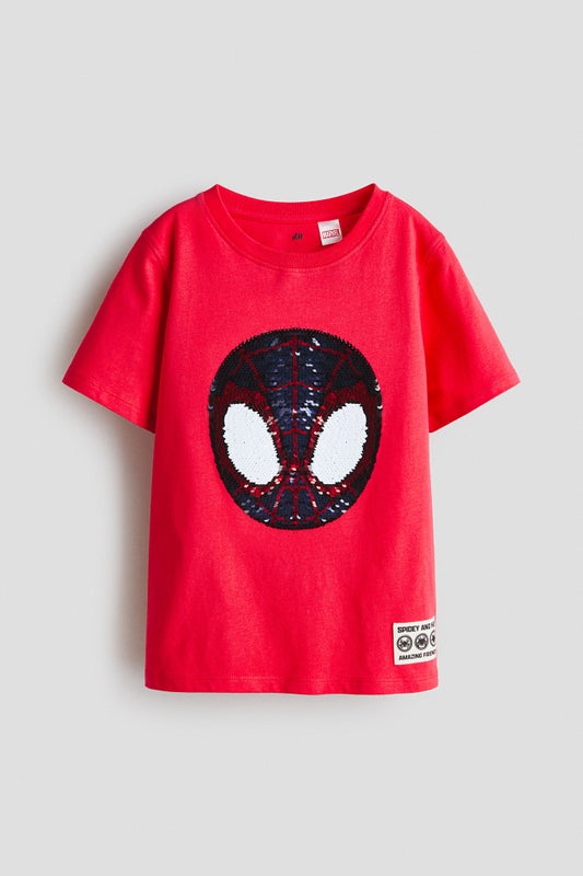 Reversible sequin T-shirt