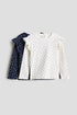 2-pack flounce-trimmed tops - Blue Floral / 1.5-2 Years