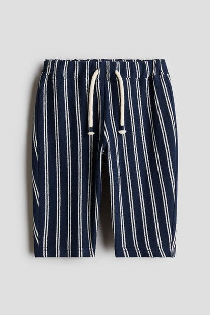 Textured jersey trousers