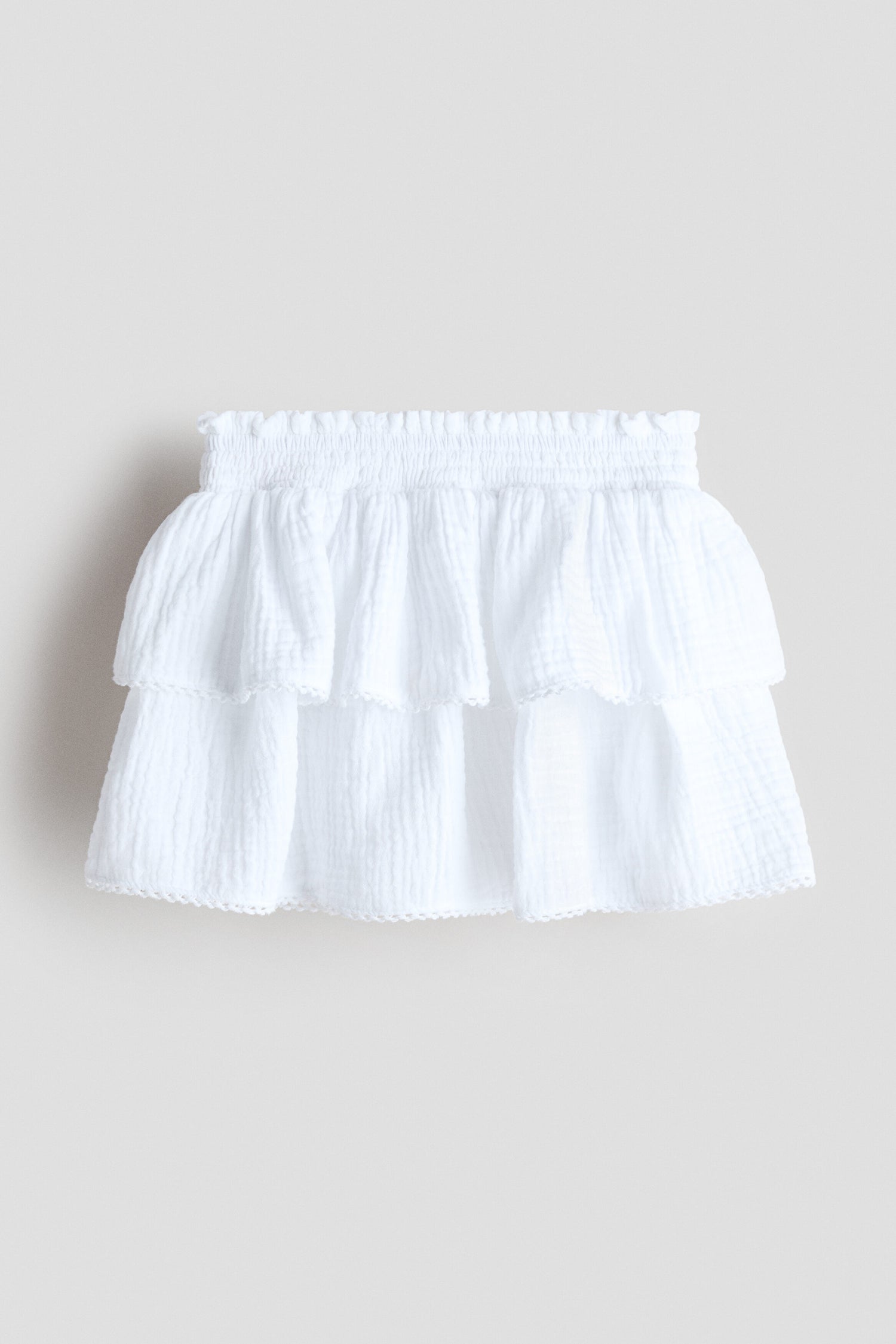 Tiered muslin skirt - White 0 / 1.5-2 Years