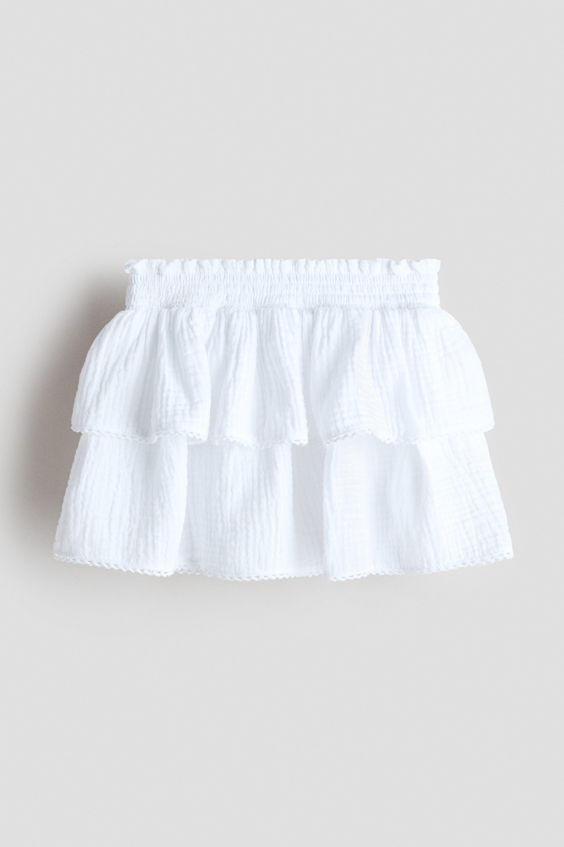 Tiered muslin skirt - White 0 / 1.5-2 Years