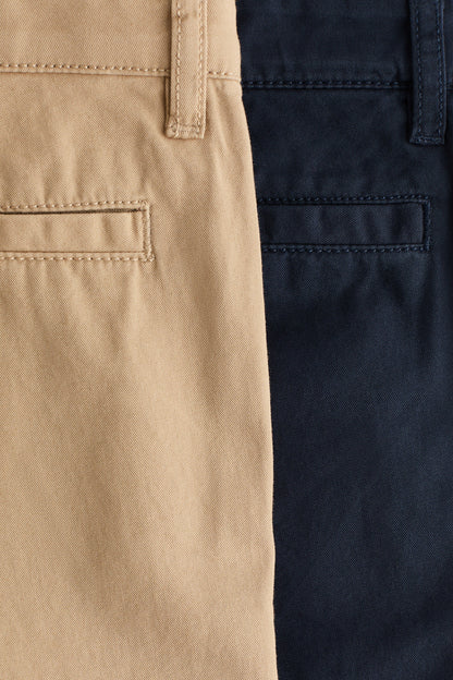 2-pack cotton twill chinos