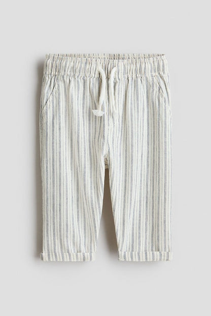 Linen-blend trousers